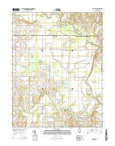 Chauncey Illinois Current topographic map, 1:24000 scale, 7.5 X 7.5 Minute, Year 2015