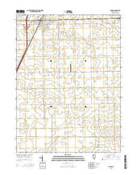 Chenoa Illinois Current topographic map, 1:24000 scale, 7.5 X 7.5 Minute, Year 2015