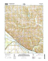 Chester Illinois Current topographic map, 1:24000 scale, 7.5 X 7.5 Minute, Year 2015