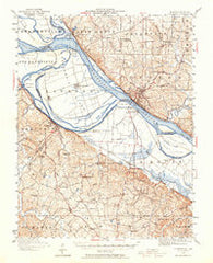 Chester Illinois Historical topographic map, 1:62500 scale, 15 X 15 Minute, Year 1947