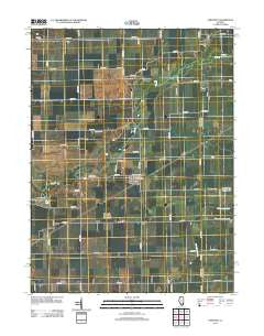 Chestnut Illinois Historical topographic map, 1:24000 scale, 7.5 X 7.5 Minute, Year 2012