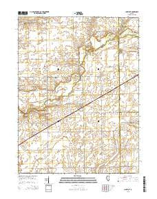 Chestnut Illinois Current topographic map, 1:24000 scale, 7.5 X 7.5 Minute, Year 2015