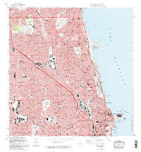 Chicago Loop Illinois Historical topographic map, 1:24000 scale, 7.5 X 7.5 Minute, Year 1993