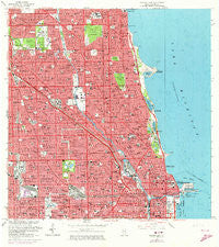 Chicago Loop Illinois Historical topographic map, 1:24000 scale, 7.5 X 7.5 Minute, Year 1963