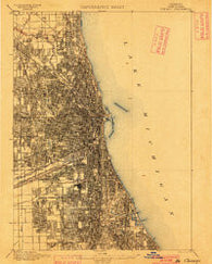 Chicago Illinois Historical topographic map, 1:62500 scale, 15 X 15 Minute, Year 1900