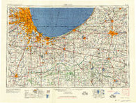 Chicago Illinois Historical topographic map, 1:250000 scale, 1 X 2 Degree, Year 1957