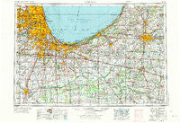 Chicago Illinois Historical topographic map, 1:250000 scale, 1 X 2 Degree, Year 1953