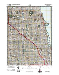 Chicago Loop Illinois Historical topographic map, 1:24000 scale, 7.5 X 7.5 Minute, Year 2012