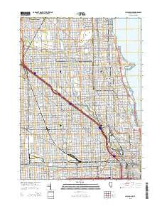 Chicago Loop Illinois Current topographic map, 1:24000 scale, 7.5 X 7.5 Minute, Year 2015