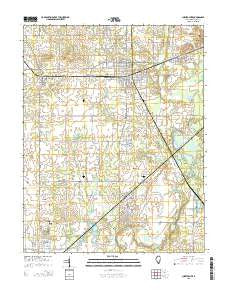 Christopher Illinois Current topographic map, 1:24000 scale, 7.5 X 7.5 Minute, Year 2015