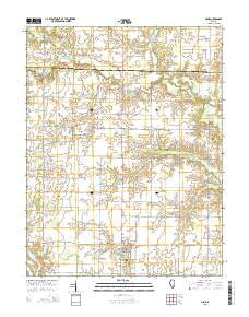 Cisne Illinois Current topographic map, 1:24000 scale, 7.5 X 7.5 Minute, Year 2015