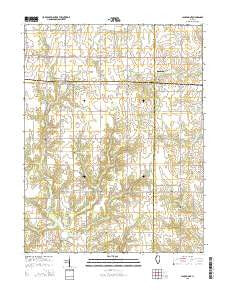 Claremont Illinois Current topographic map, 1:24000 scale, 7.5 X 7.5 Minute, Year 2015