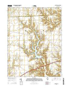 Clarksville Illinois Current topographic map, 1:24000 scale, 7.5 X 7.5 Minute, Year 2015
