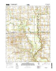 Clay City Illinois Current topographic map, 1:24000 scale, 7.5 X 7.5 Minute, Year 2015