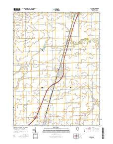 Clifton Illinois Current topographic map, 1:24000 scale, 7.5 X 7.5 Minute, Year 2015