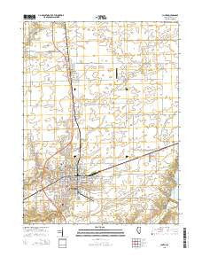 Clinton Illinois Current topographic map, 1:24000 scale, 7.5 X 7.5 Minute, Year 2015