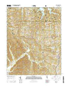 Cobden Illinois Current topographic map, 1:24000 scale, 7.5 X 7.5 Minute, Year 2015