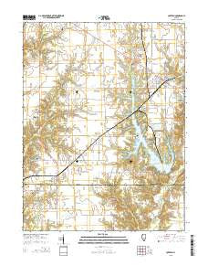 Coffeen Illinois Current topographic map, 1:24000 scale, 7.5 X 7.5 Minute, Year 2015