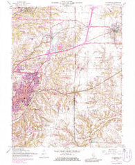Collinsville Illinois Historical topographic map, 1:24000 scale, 7.5 X 7.5 Minute, Year 1954