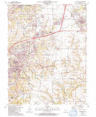 Collinsville Illinois Historical topographic map, 1:24000 scale, 7.5 X 7.5 Minute, Year 1991