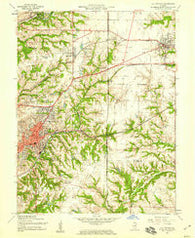 Collinsville Illinois Historical topographic map, 1:24000 scale, 7.5 X 7.5 Minute, Year 1954
