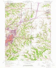 Collinsville Illinois Historical topographic map, 1:24000 scale, 7.5 X 7.5 Minute, Year 1954