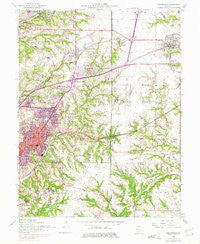 Collinsville Illinois Historical topographic map, 1:24000 scale, 7.5 X 7.5 Minute, Year 1954