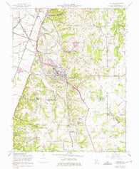 Columbia Illinois Historical topographic map, 1:24000 scale, 7.5 X 7.5 Minute, Year 1955