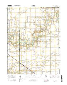 Cooks Mills Illinois Current topographic map, 1:24000 scale, 7.5 X 7.5 Minute, Year 2015