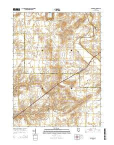 Cornland Illinois Current topographic map, 1:24000 scale, 7.5 X 7.5 Minute, Year 2015