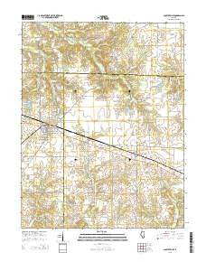 Coulterville Illinois Current topographic map, 1:24000 scale, 7.5 X 7.5 Minute, Year 2015