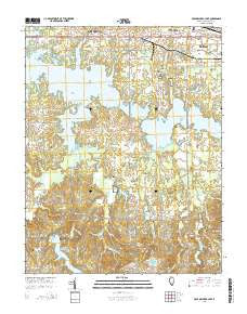 Crab Orchard Lake Illinois Current topographic map, 1:24000 scale, 7.5 X 7.5 Minute, Year 2015