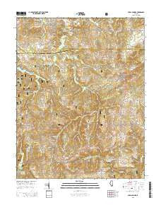 Creal Springs Illinois Current topographic map, 1:24000 scale, 7.5 X 7.5 Minute, Year 2015