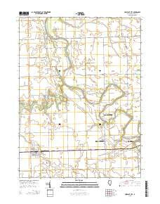 Crescent City Illinois Current topographic map, 1:24000 scale, 7.5 X 7.5 Minute, Year 2015