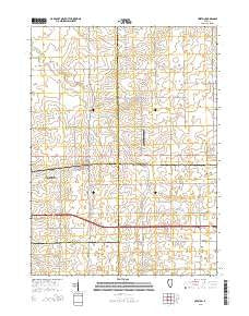 Creston Illinois Current topographic map, 1:24000 scale, 7.5 X 7.5 Minute, Year 2015