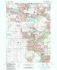 Crystal Lake Illinois Historical topographic map, 1:24000 scale, 7.5 X 7.5 Minute, Year 1992