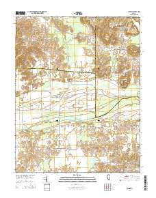Cypress Illinois Current topographic map, 1:24000 scale, 7.5 X 7.5 Minute, Year 2015