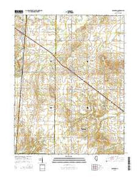 Dahlgren Illinois Current topographic map, 1:24000 scale, 7.5 X 7.5 Minute, Year 2015