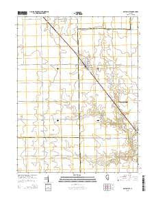 Dalton City Illinois Current topographic map, 1:24000 scale, 7.5 X 7.5 Minute, Year 2015