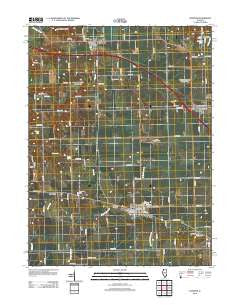 Danvers Illinois Historical topographic map, 1:24000 scale, 7.5 X 7.5 Minute, Year 2012