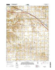 Danvers Illinois Current topographic map, 1:24000 scale, 7.5 X 7.5 Minute, Year 2015