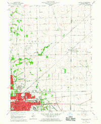 Danville NE Illinois Historical topographic map, 1:24000 scale, 7.5 X 7.5 Minute, Year 1966