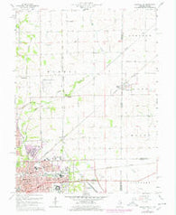Danville NE Illinois Historical topographic map, 1:24000 scale, 7.5 X 7.5 Minute, Year 1966