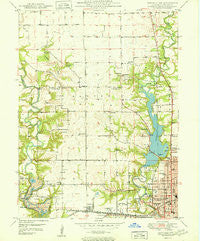 Danville NW Illinois Historical topographic map, 1:24000 scale, 7.5 X 7.5 Minute, Year 1950