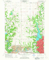 Danville NW Illinois Historical topographic map, 1:24000 scale, 7.5 X 7.5 Minute, Year 1966