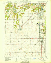 Danville SW Illinois Historical topographic map, 1:24000 scale, 7.5 X 7.5 Minute, Year 1950
