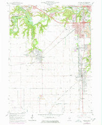 Danville SW Illinois Historical topographic map, 1:24000 scale, 7.5 X 7.5 Minute, Year 1966