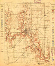 Danville Illinois Historical topographic map, 1:62500 scale, 15 X 15 Minute, Year 1899