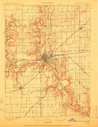 Danville Illinois Historical topographic map, 1:62500 scale, 15 X 15 Minute, Year 1900
