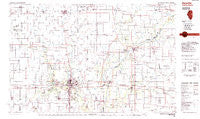 Danville Illinois Historical topographic map, 1:100000 scale, 30 X 60 Minute, Year 1984